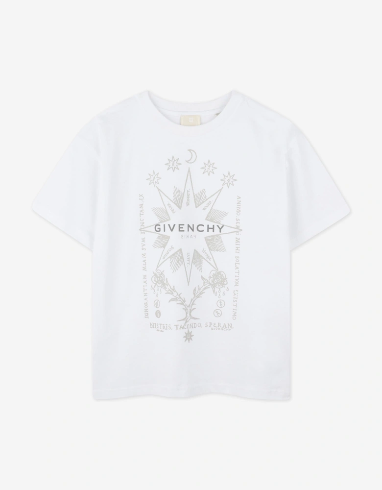 Boys Logo Print T-Shirt in White