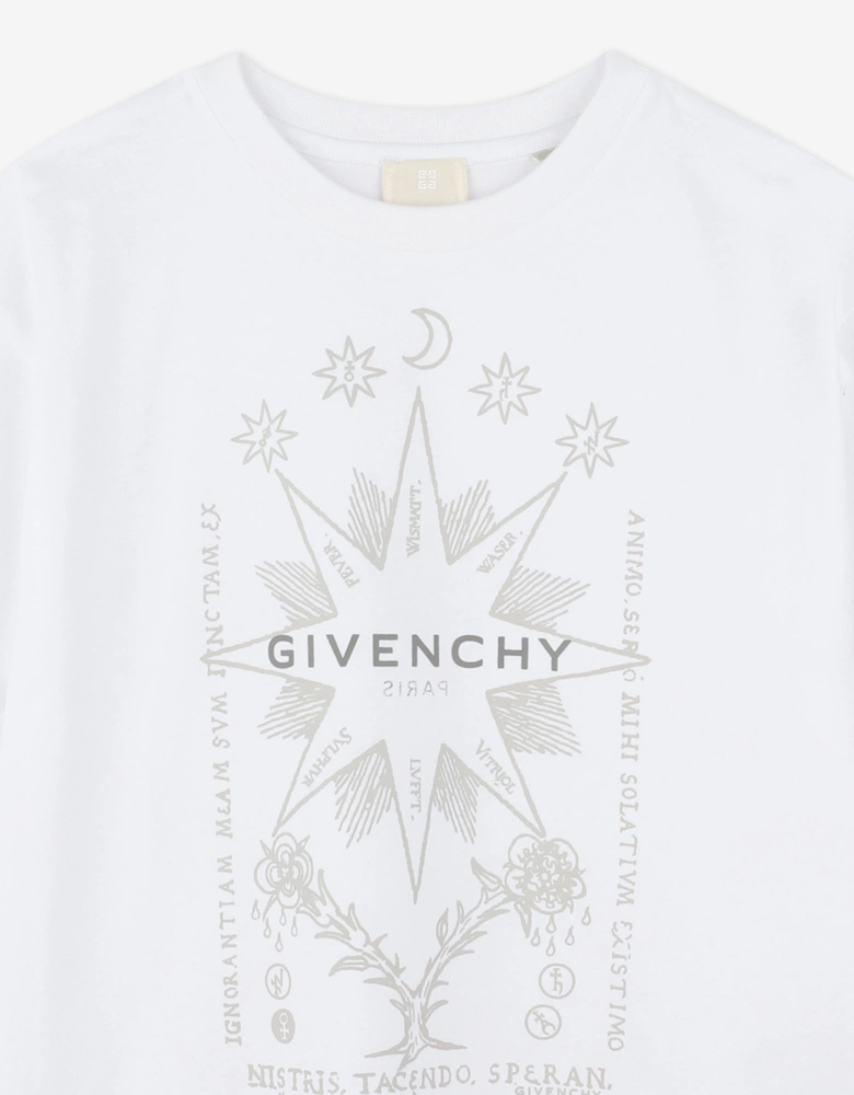 Boys Logo Print T-Shirt in White