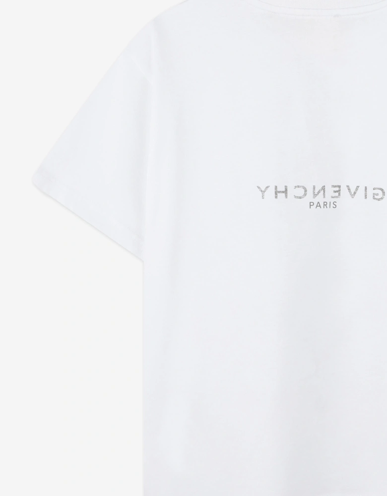 Boys Logo Print T-Shirt in White