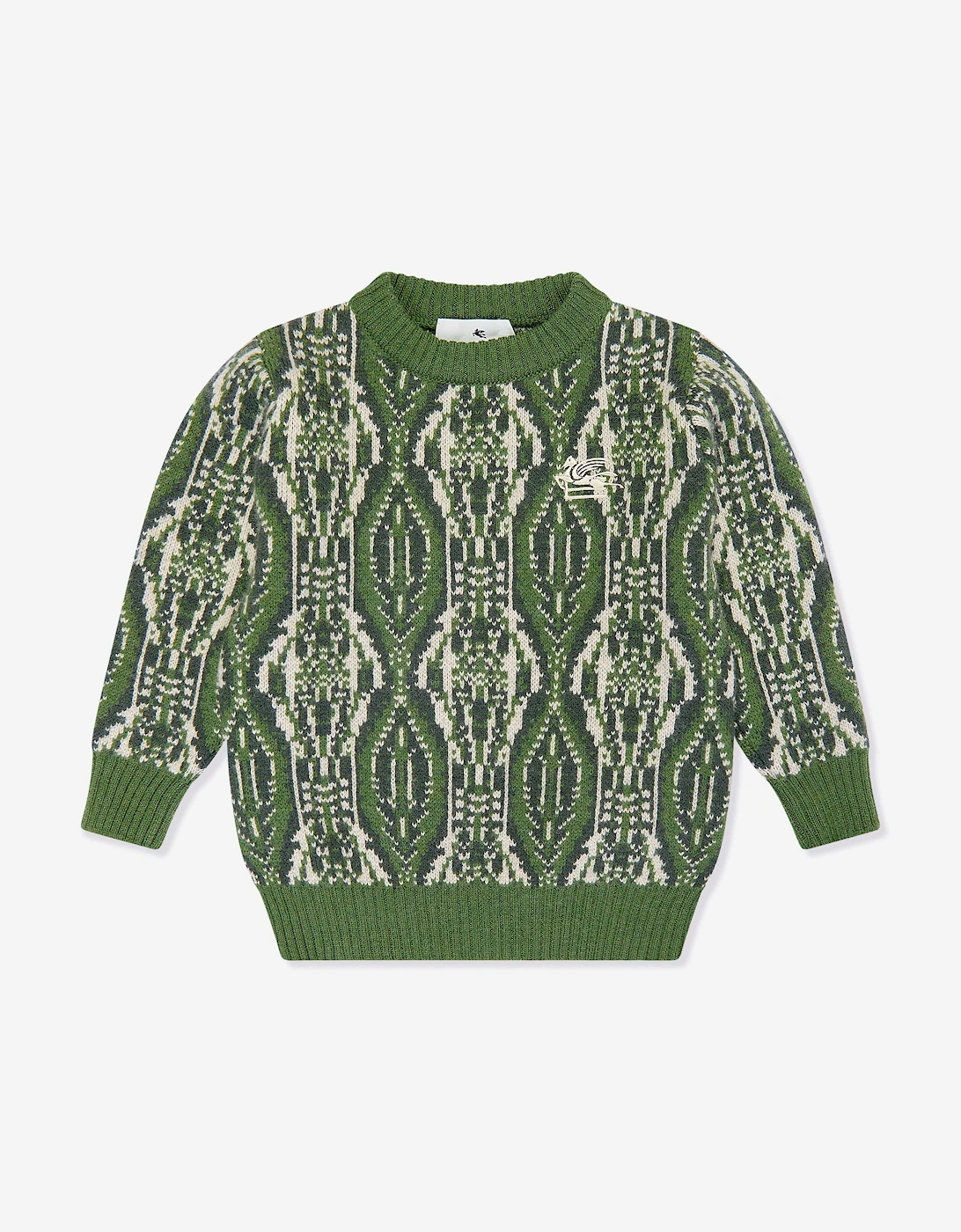 Boy's Etro Boys Wool Knitted Jumper in Green - Size: 6 years
