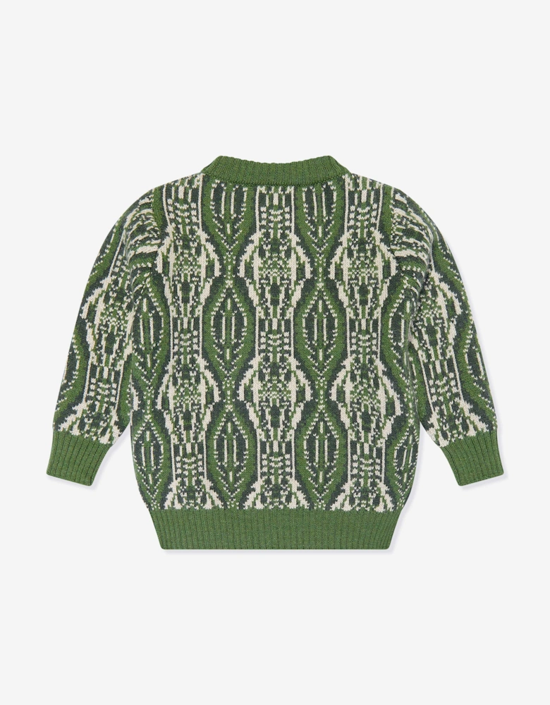 Boys Wool Knitted Jumper in Green