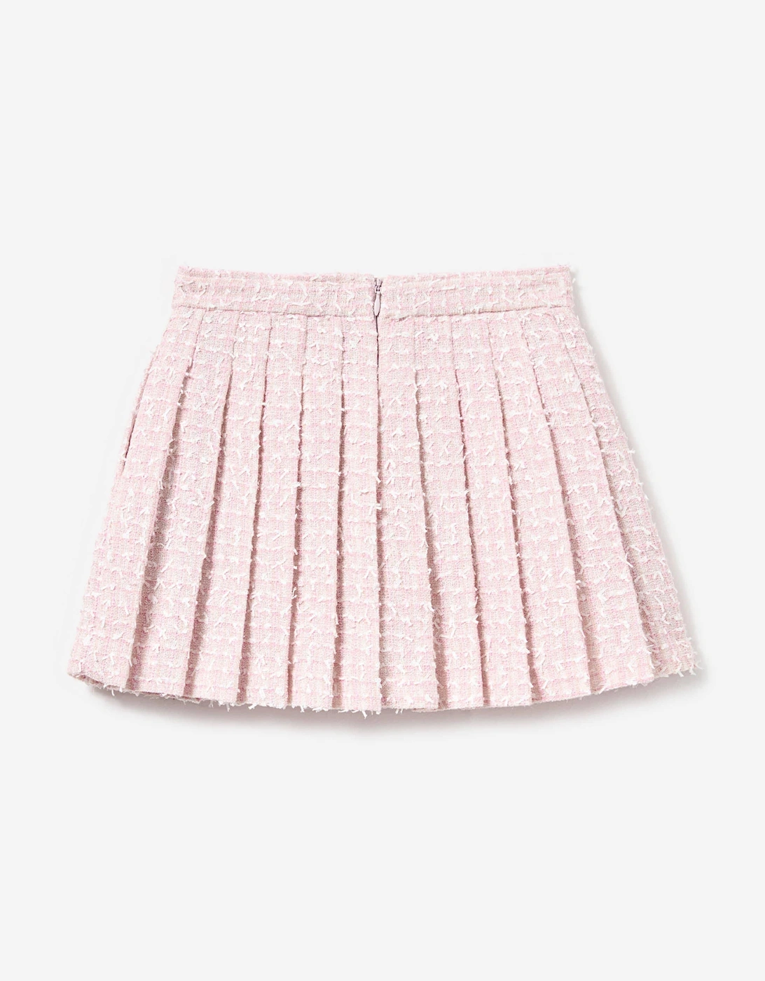 Girls Bow Boucle Skirt in Pink