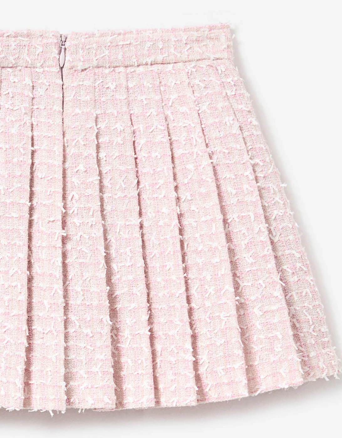 Girls Bow Boucle Skirt in Pink