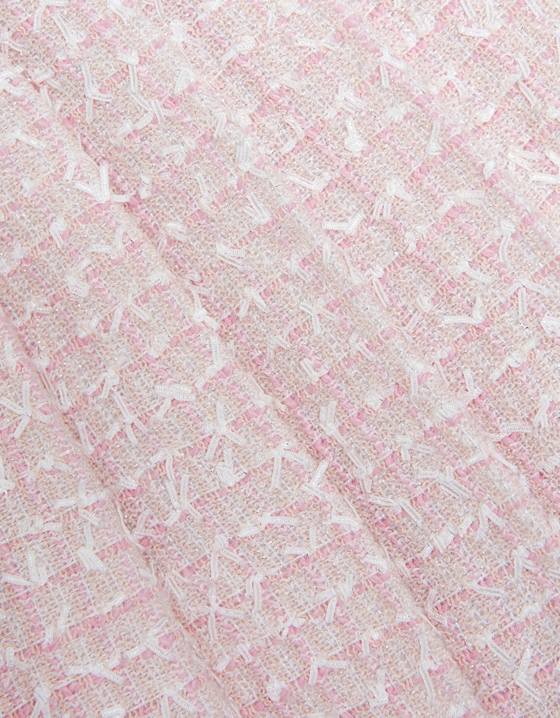 Girls Bow Boucle Skirt in Pink