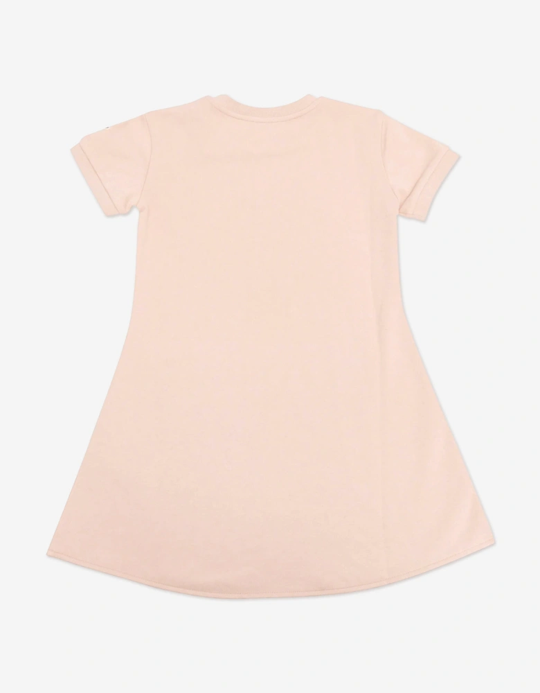 Girls Logo Jersey Dress in Pink