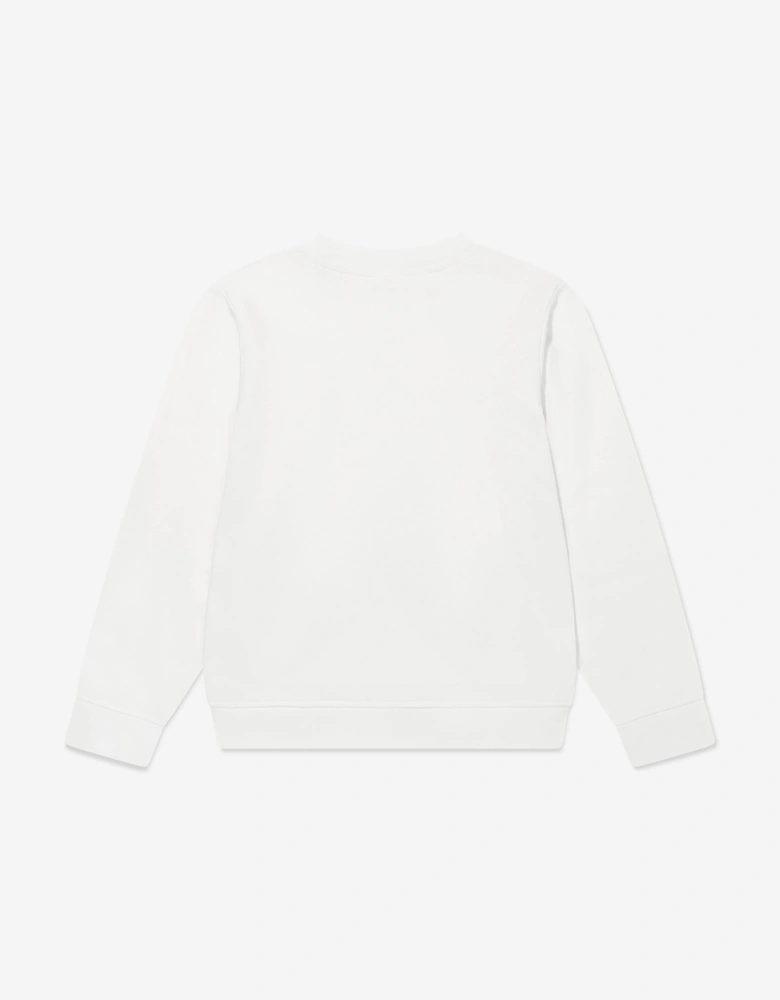 Girls Shopping Bag Sweatshirt in White