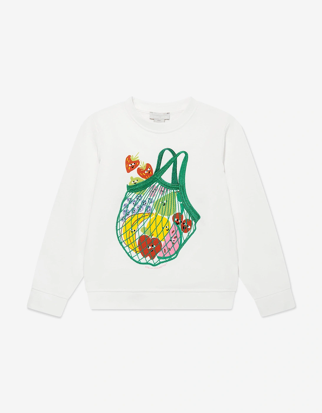 Girls Shopping Bag Sweatshirt in White, 5 of 4