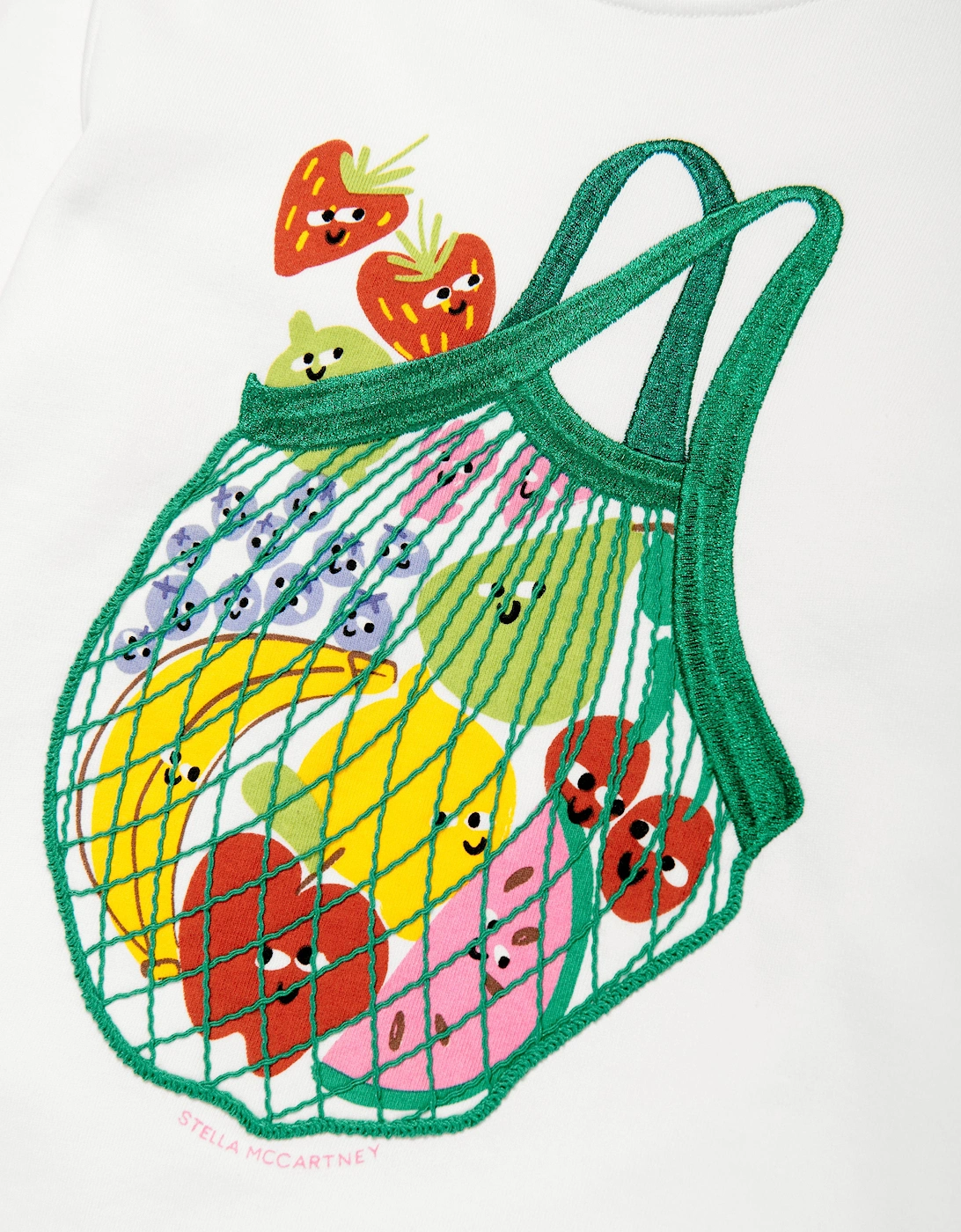 Girls Shopping Bag Sweatshirt in White