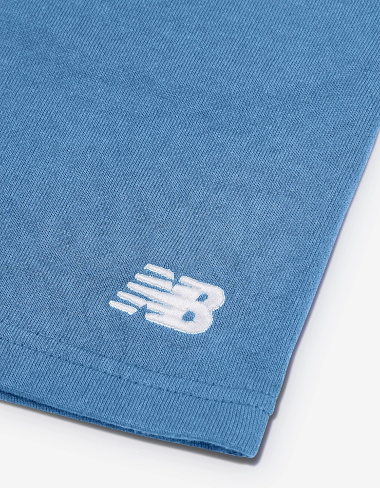 Boys French Terry Small Logo Shorts in Blue