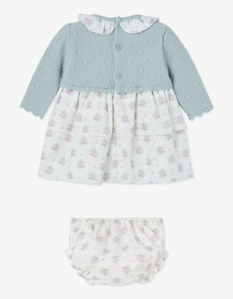 Baby Girls Dress and Bloomers Set in Green