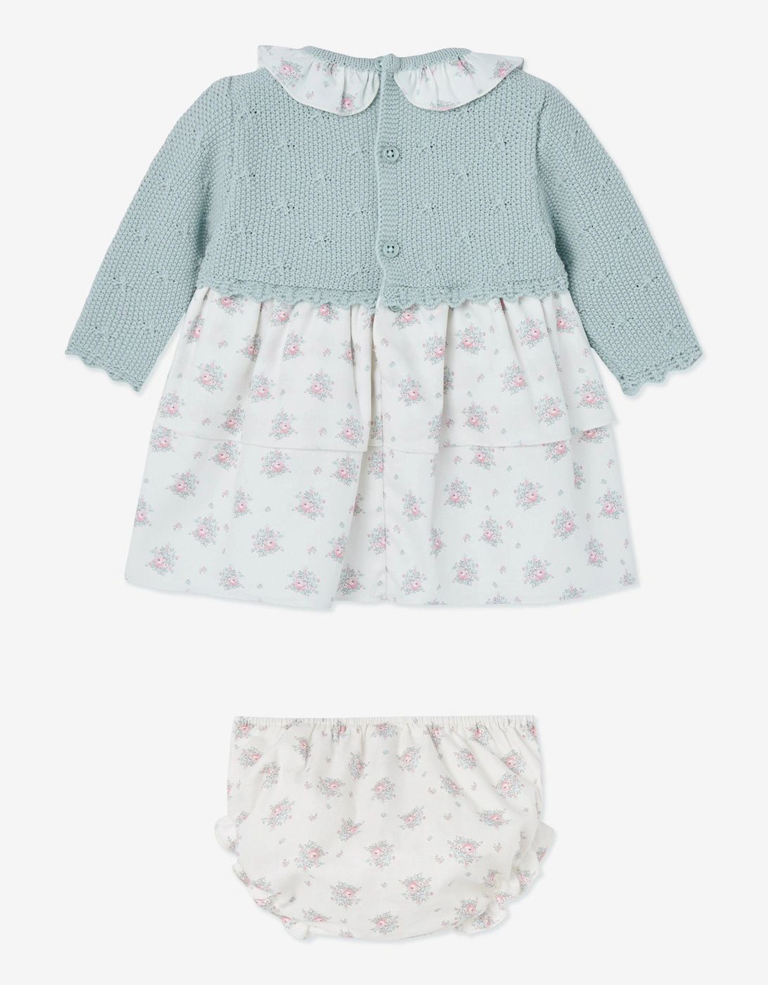 Baby Girls Dress and Bloomers Set in Green