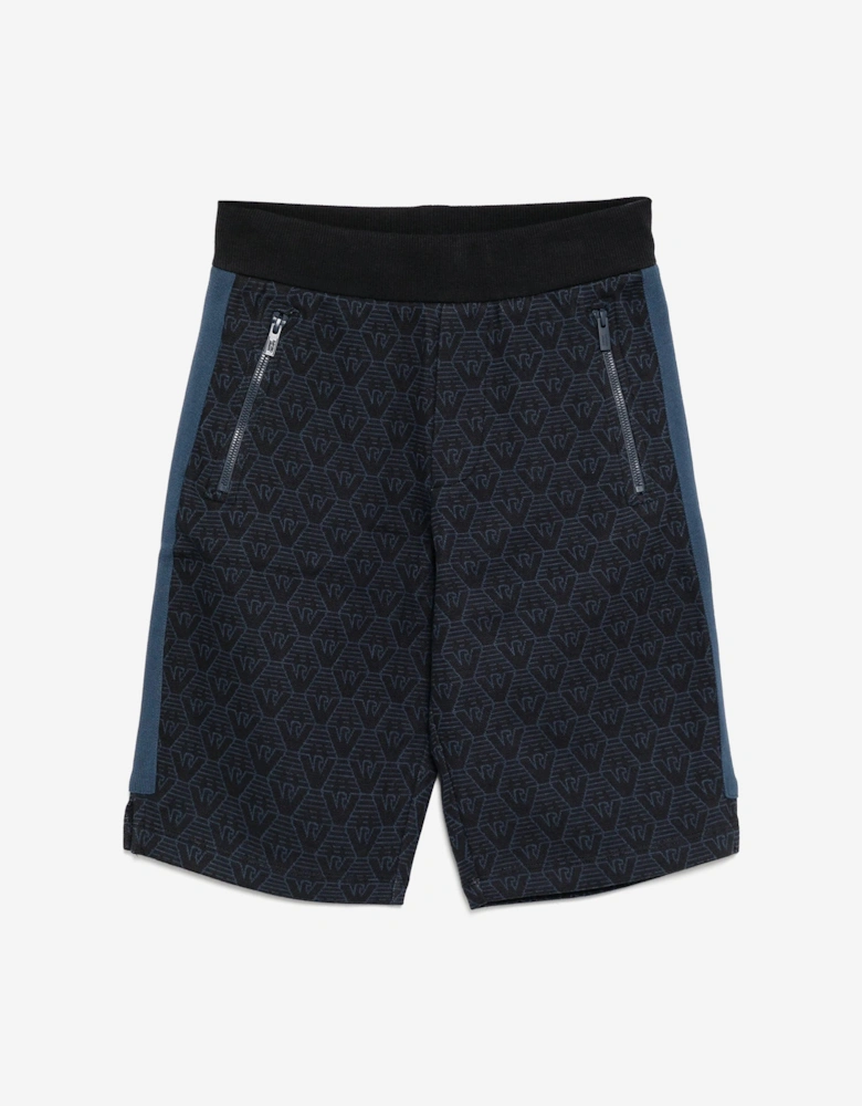 Boys Logo Bermuda Shorts in Navy