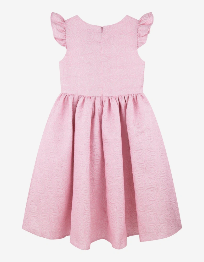 Girls All Over Print Dress in Pink