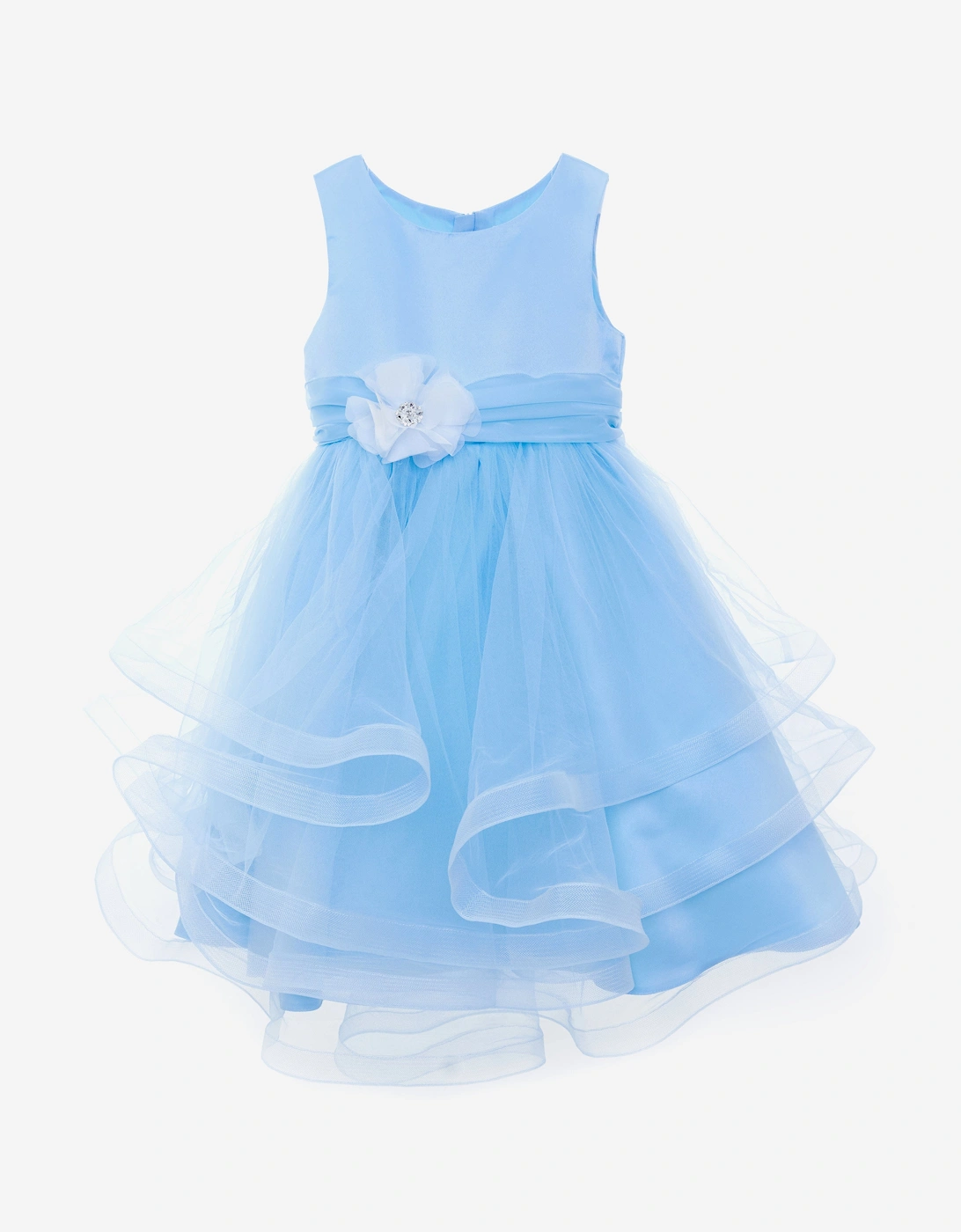 Girls Fairy Frost Dress in Blue, 5 of 4