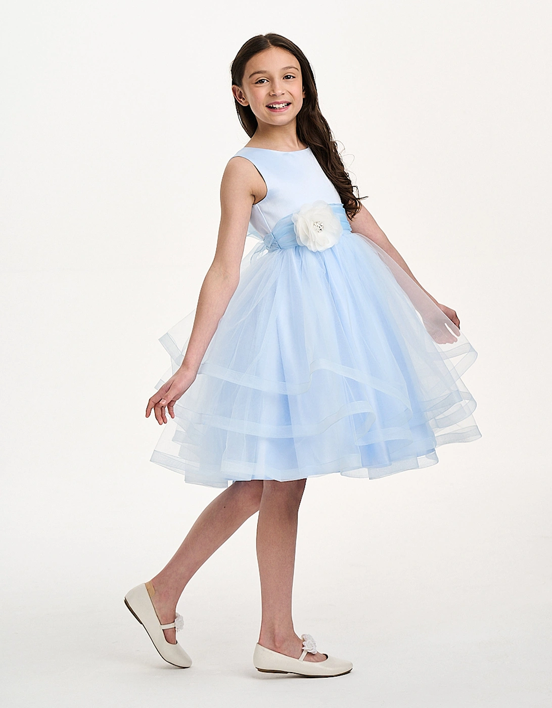 Girls Fairy Frost Dress in Blue
