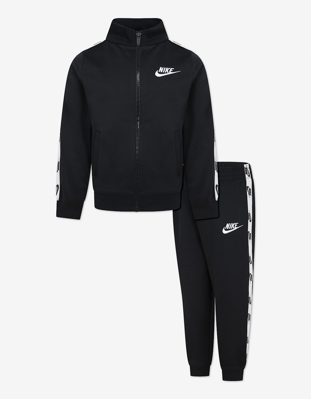 Kids Logo Tape Tracksuit in Black, 5 of 4