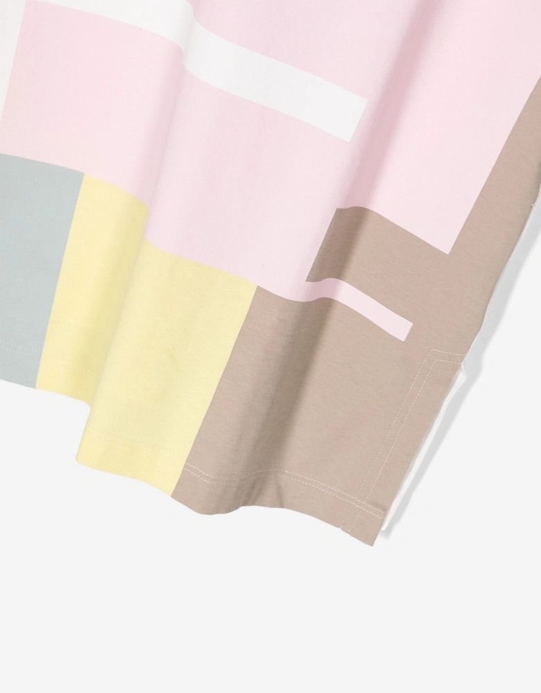 Girls FF Logo Jersey Dress in Multicolour