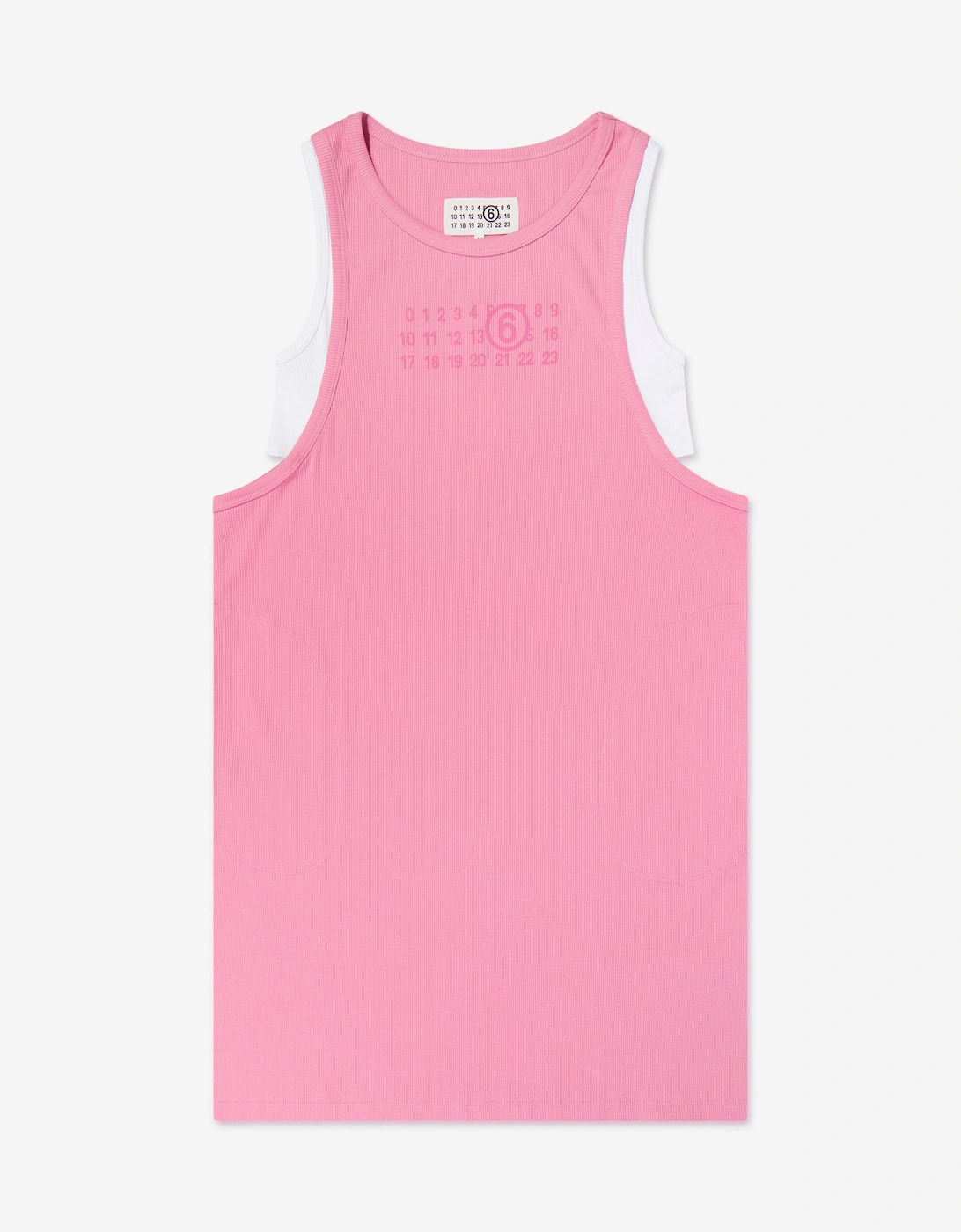 MM6 Girls Sleeveless Jersey Dress in Pink, 5 of 4