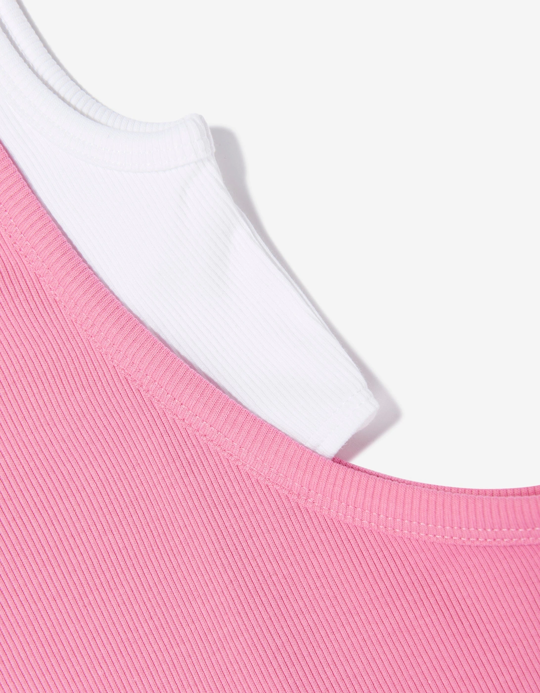 MM6 Girls Sleeveless Jersey Dress in Pink
