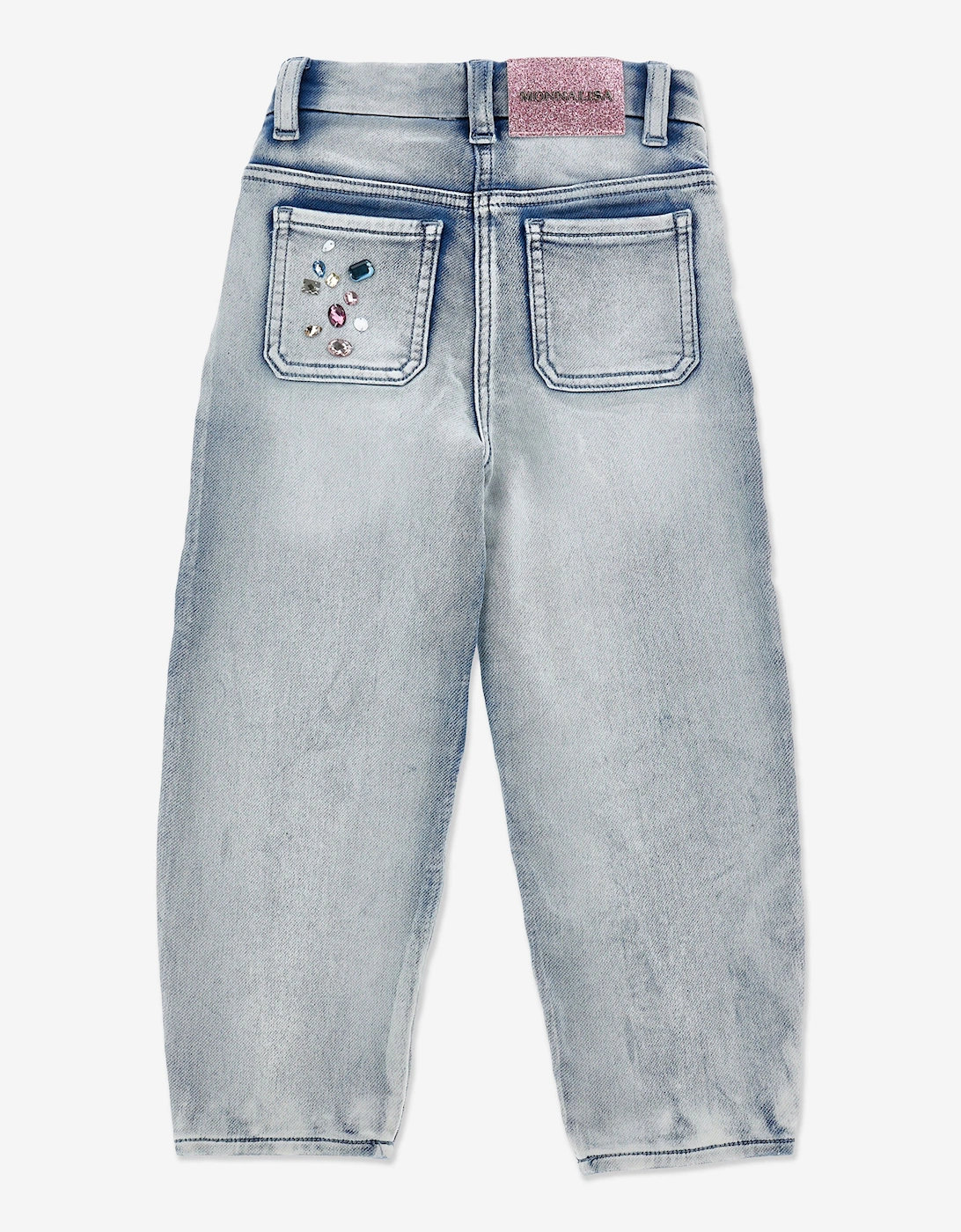 Girls Denim Stitch Jeans in Blue