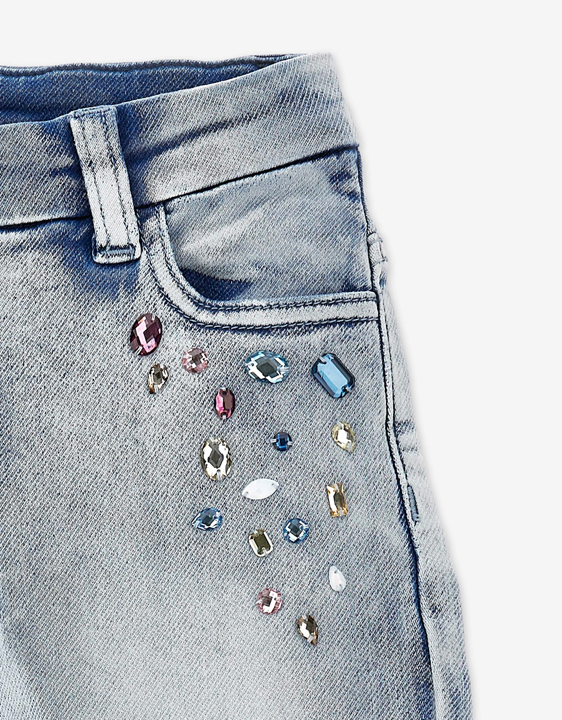 Girls Denim Stitch Jeans in Blue