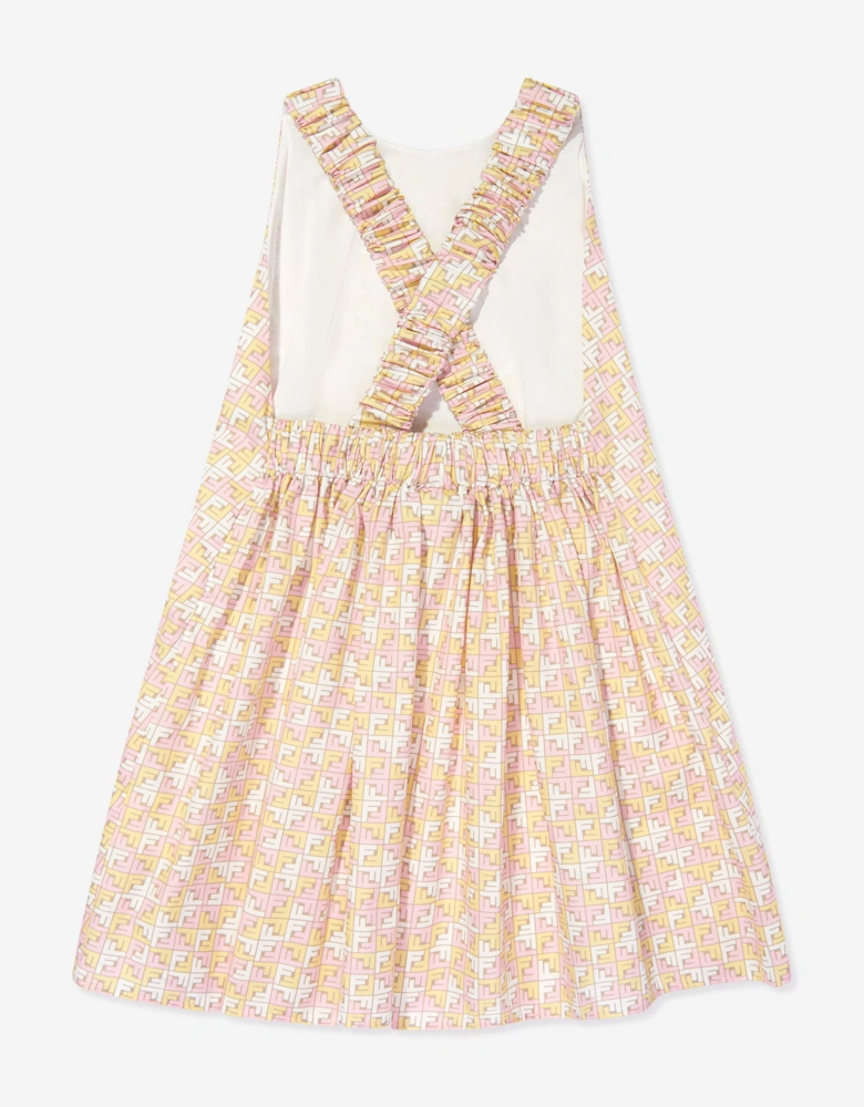 Girls Micro Logo Sleeveless Dress in Multicolour