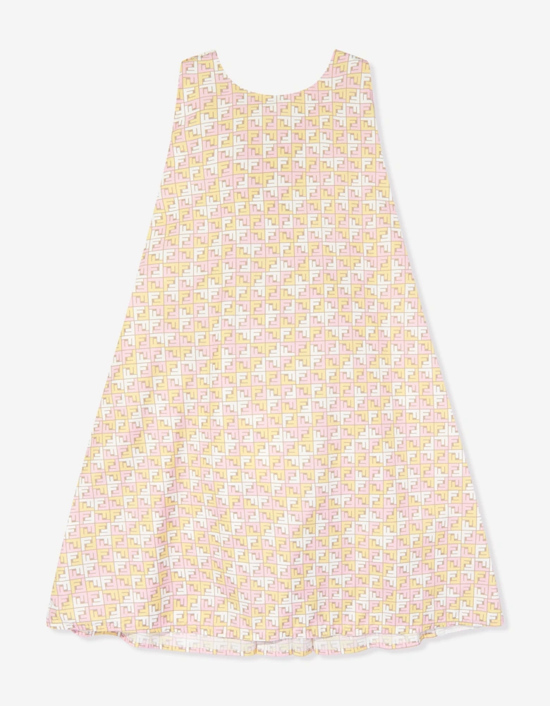 Girls Micro Logo Sleeveless Dress in Multicolour