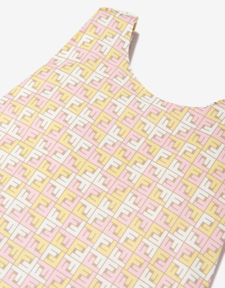 Girls Micro Logo Sleeveless Dress in Multicolour