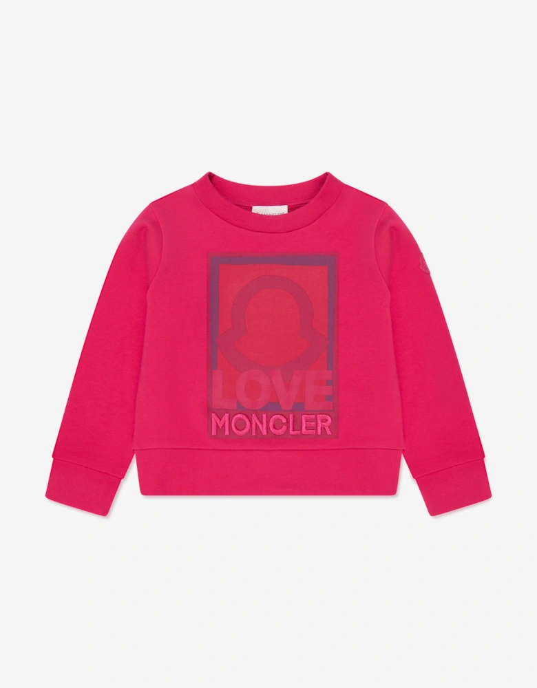 Enfant Girls Graphic Print Sweatshirt in Pink