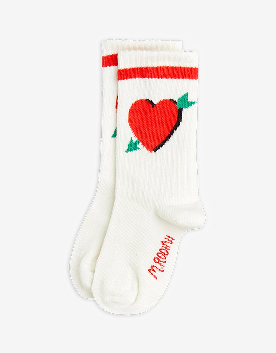 Girls Arrowed Heart 2 Pack Socks in Multicolour