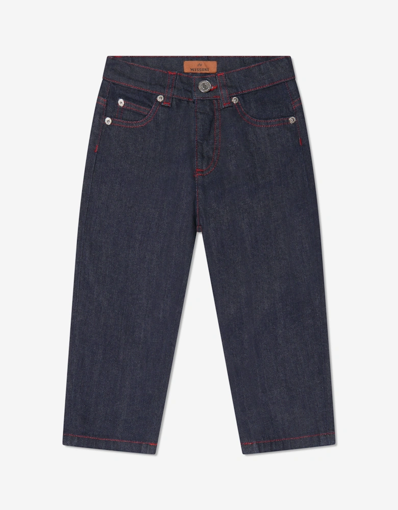 Boys Branded Trousers in Blue