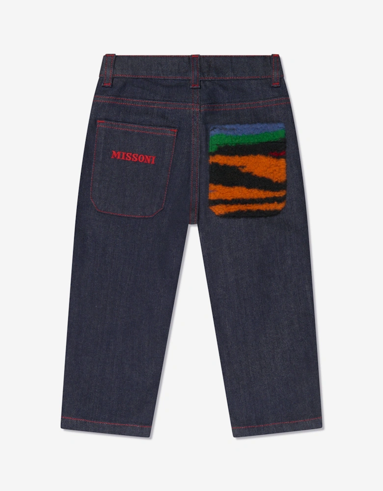 Boys Branded Trousers in Blue