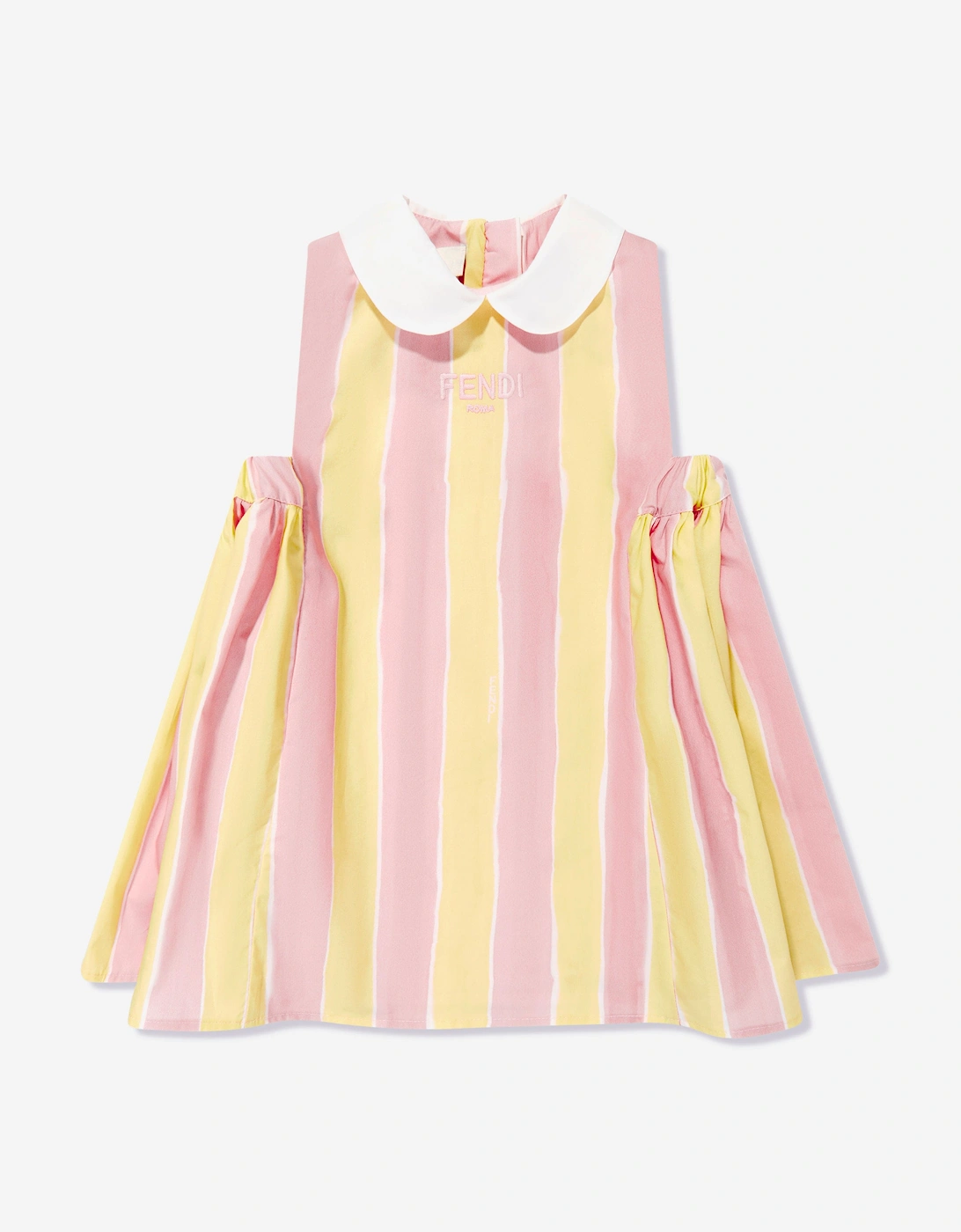 Baby Girls Pequin Print Dress in Yellow, 5 of 4
