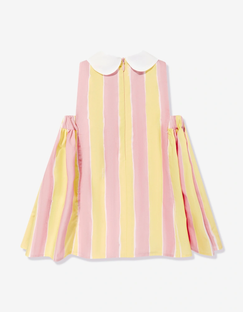 Baby Girls Pequin Print Dress in Yellow