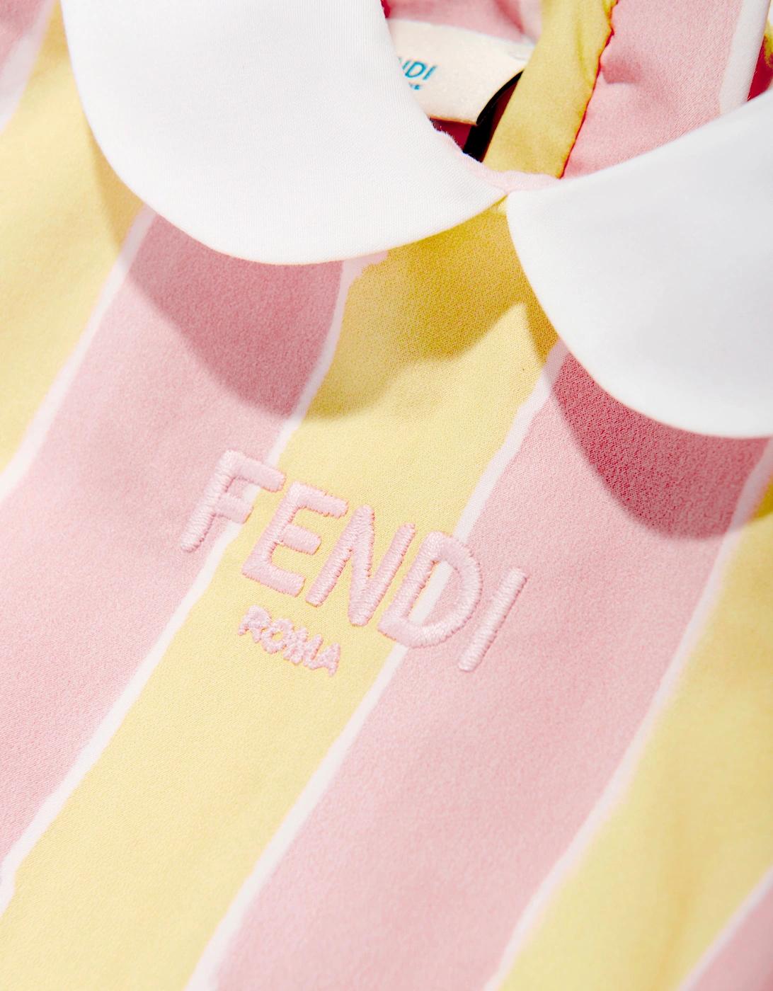Baby Girls Pequin Print Dress in Yellow