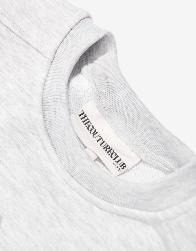 Kids Embossed Emblem Sweatshirt in Grey