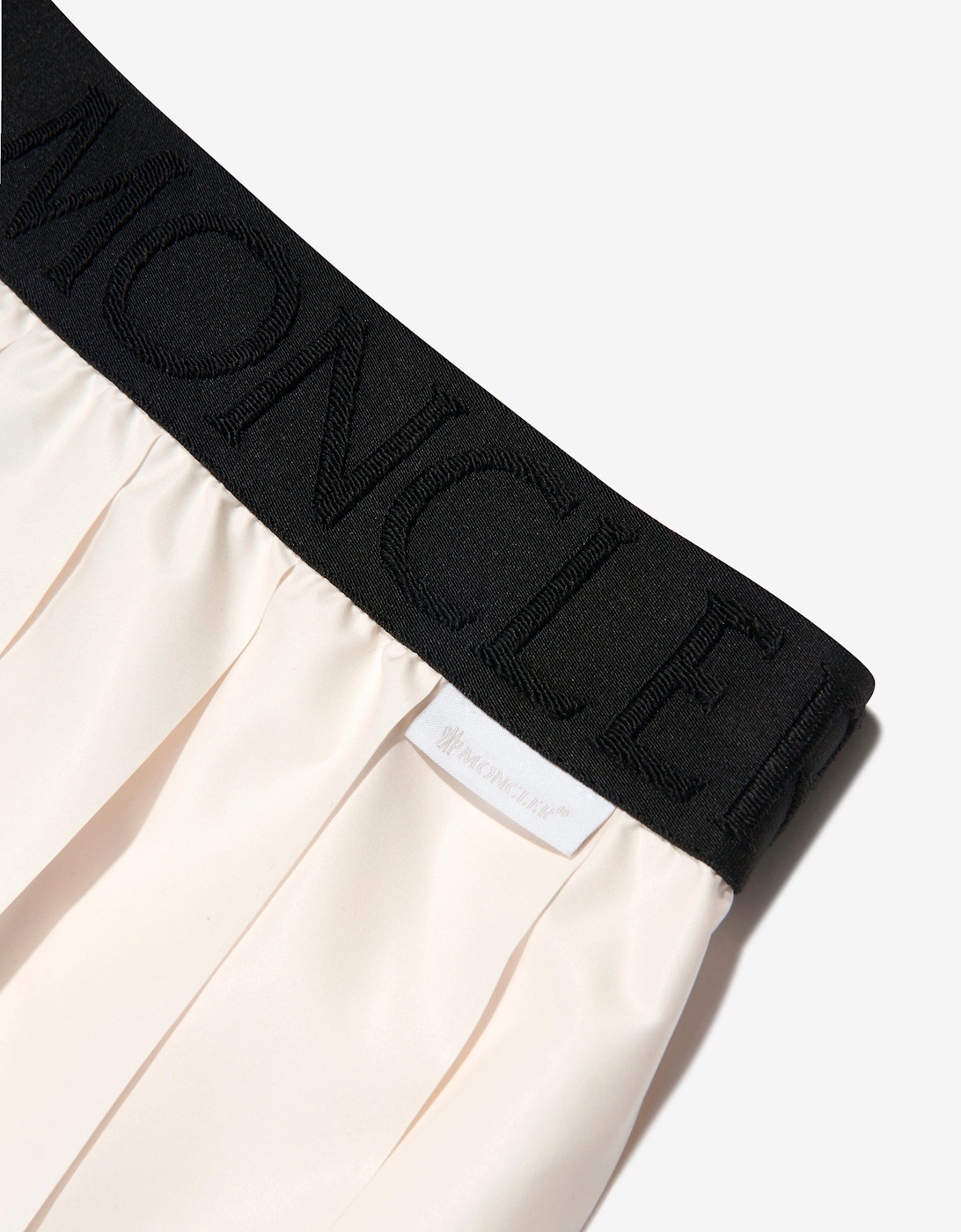 Enfant Girls Pleated Logo Skirt in Ivory