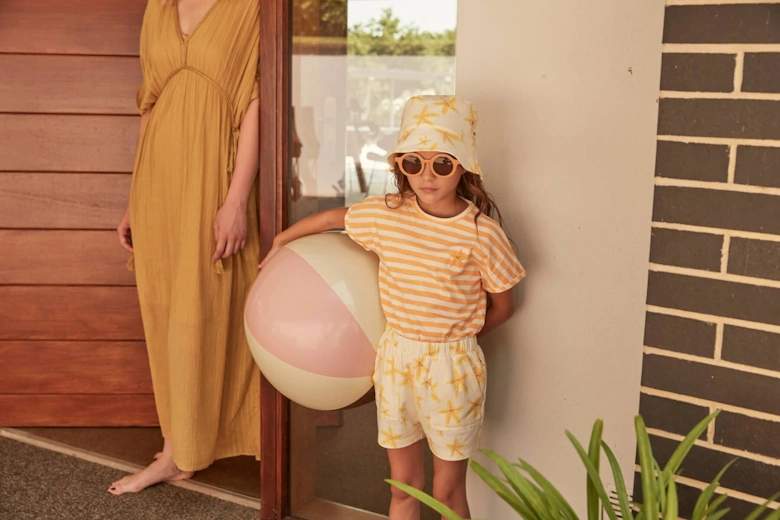 Boys Coley Starfish Short in Ivory