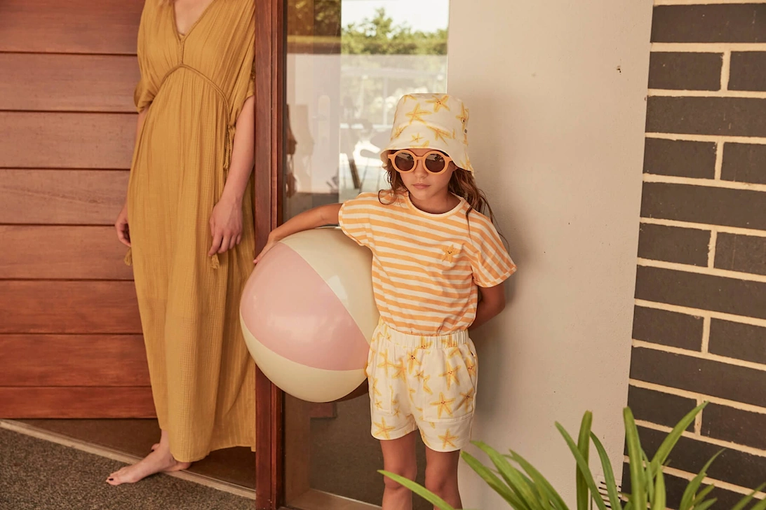Boys Coley Starfish Short in Ivory