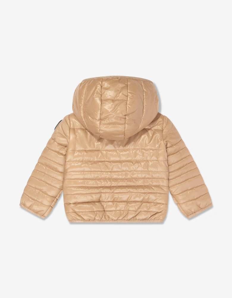 Boys Quilted Jacket in Beige