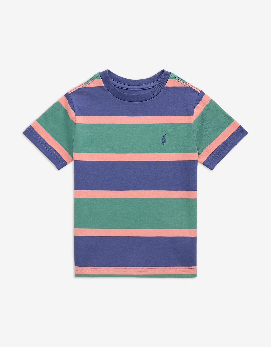 Boys Jersey Striped T-Shirt in Green, 5 of 4