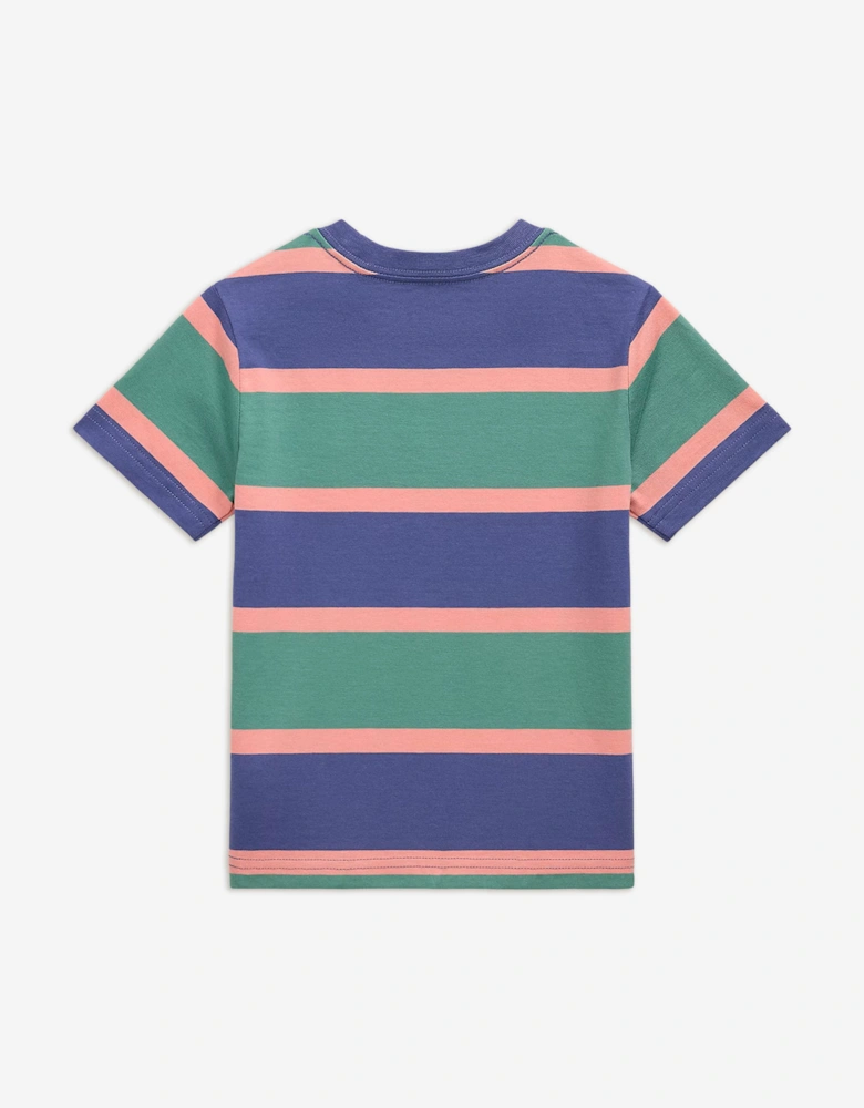Boys Jersey Striped T-Shirt in Green