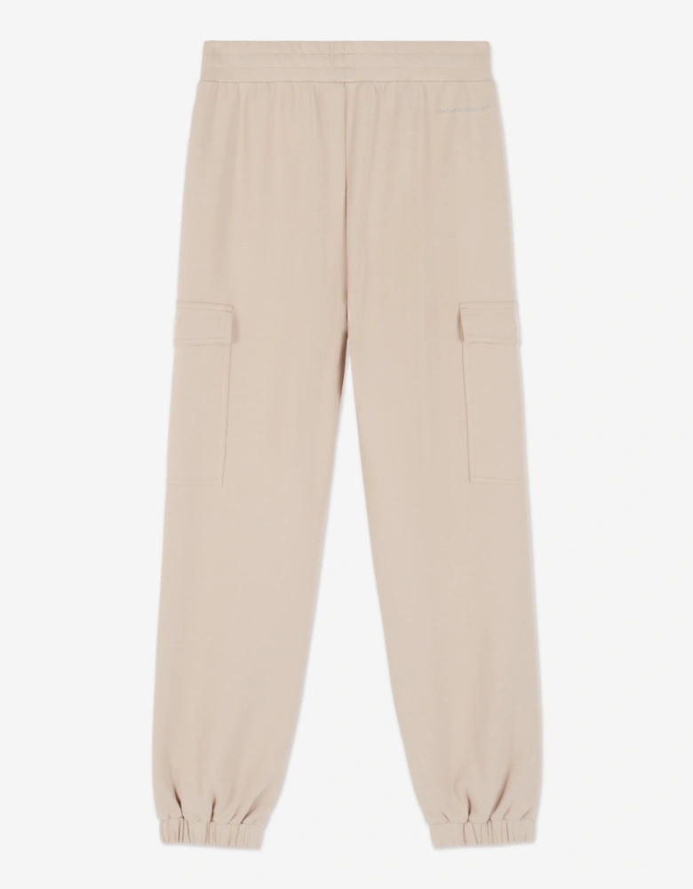 Girls Cargo Trousers in Beige