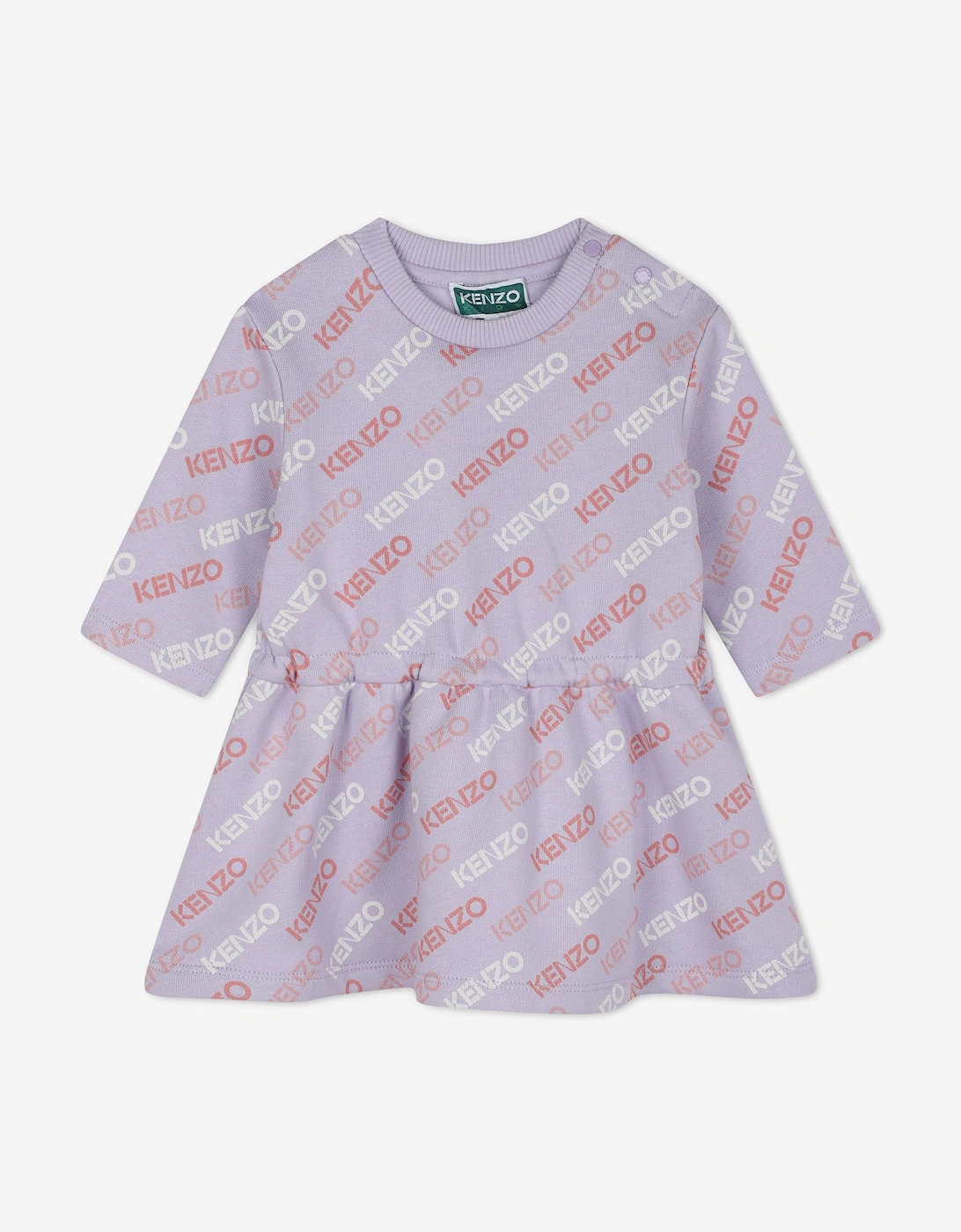 Baby Girls Logo Sweater Dress in Purple, 5 of 4
