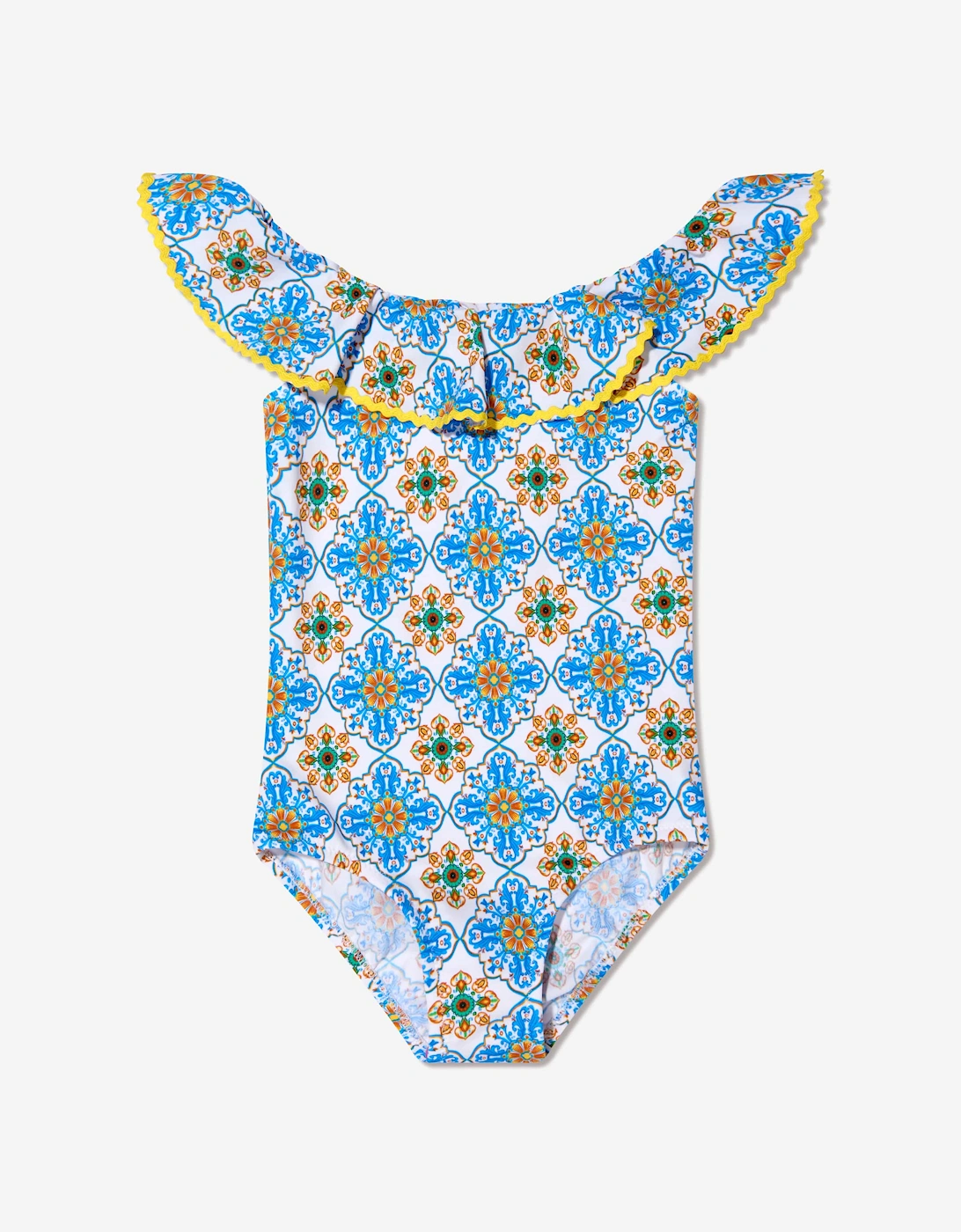 Girls Fenty Off Shoulder Swimsuit in Multicolour, 5 of 4