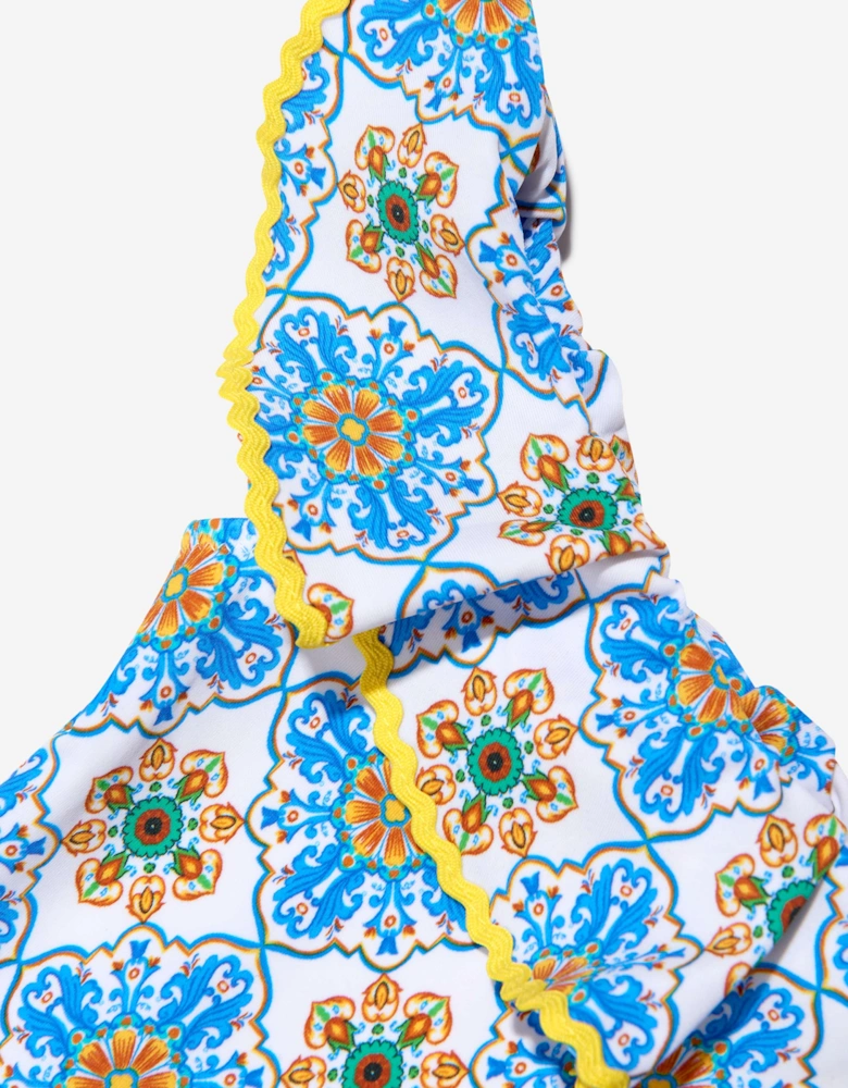 Girls Fenty Off Shoulder Swimsuit in Multicolour