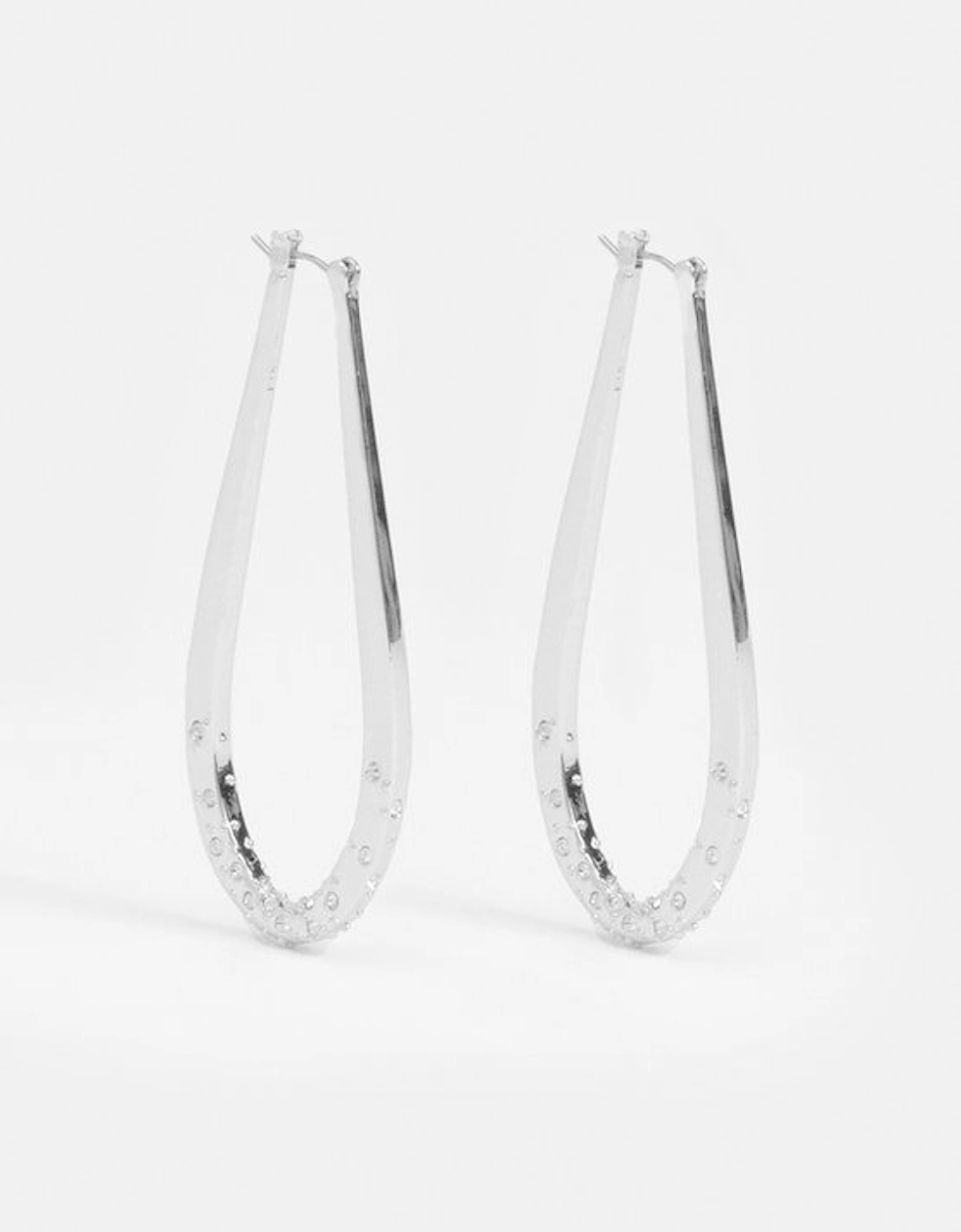 14kt Gold Plated Crystal Sprinkle Loop Earrings