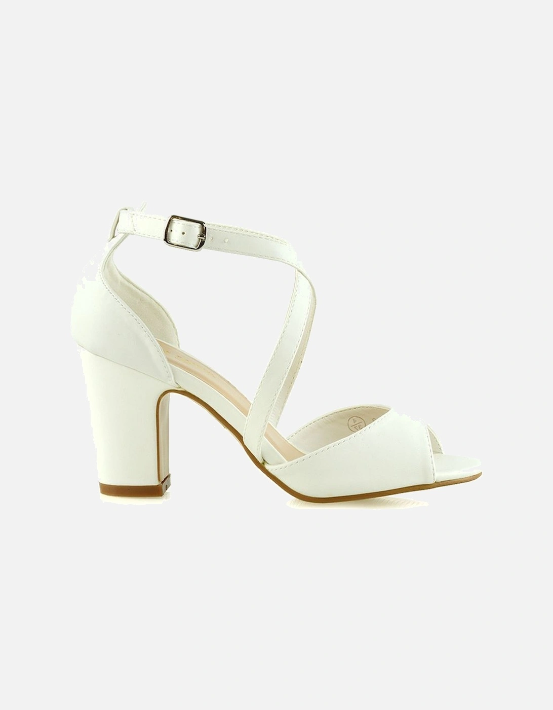 'Alice' Strappy Peep Toe Mid Block High Heel Sandal Shoes, 2 of 1