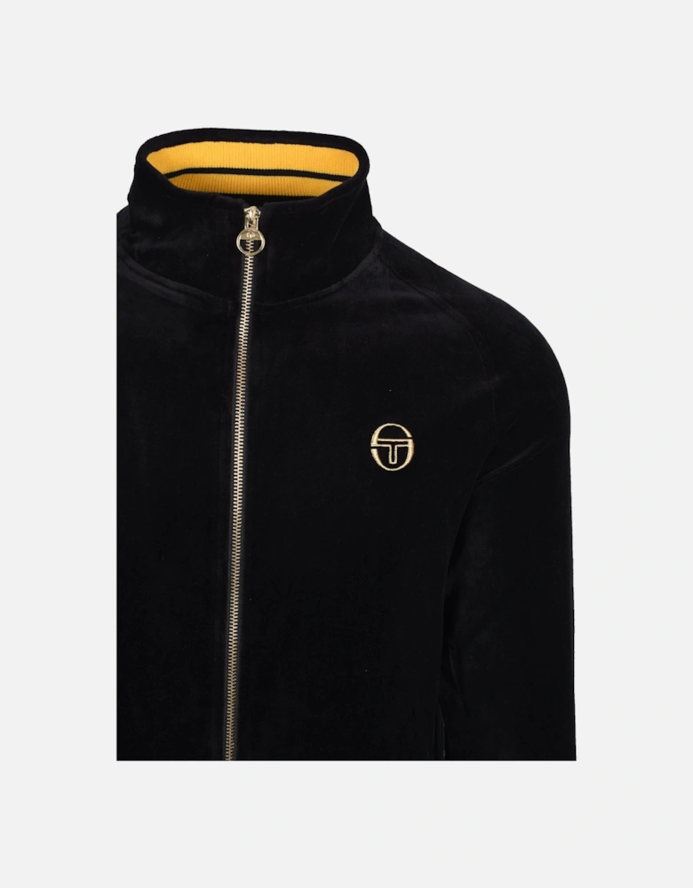 Court Velour Track Top Black