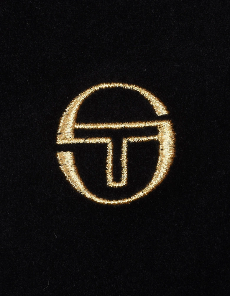 Court Velour Track Top Black